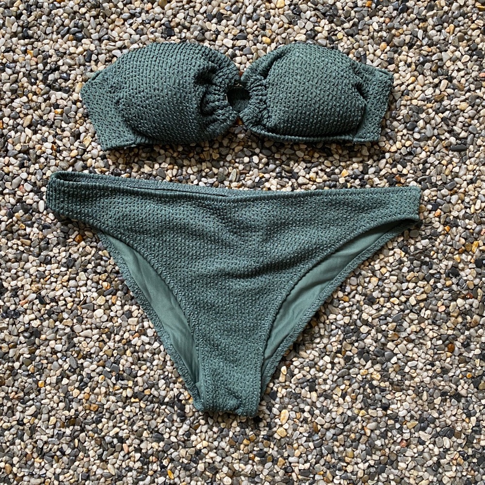 Smocked Bandeau Bikini